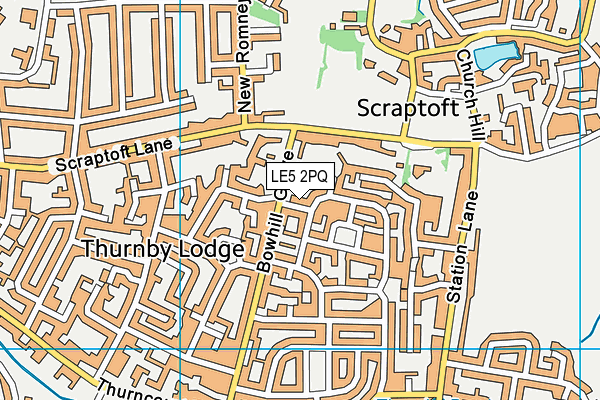 LE5 2PQ map - OS VectorMap District (Ordnance Survey)