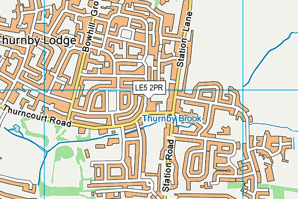 LE5 2PR map - OS VectorMap District (Ordnance Survey)