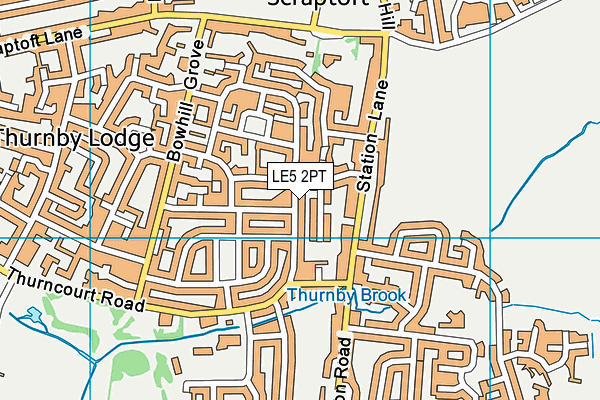 LE5 2PT map - OS VectorMap District (Ordnance Survey)