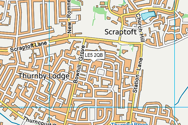 LE5 2QB map - OS VectorMap District (Ordnance Survey)