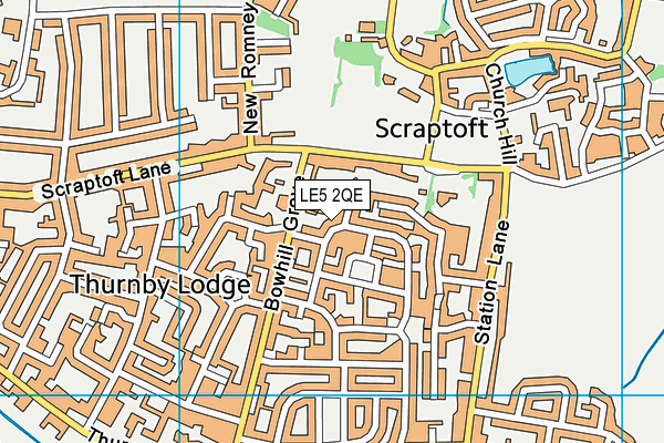 LE5 2QE map - OS VectorMap District (Ordnance Survey)