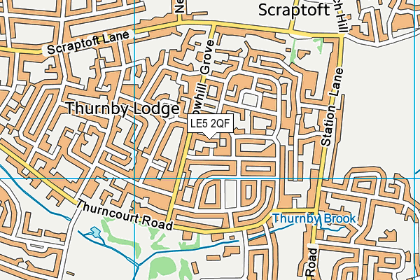 LE5 2QF map - OS VectorMap District (Ordnance Survey)