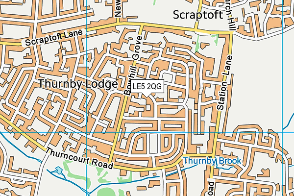 LE5 2QG map - OS VectorMap District (Ordnance Survey)