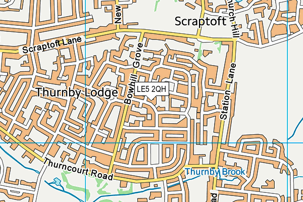 LE5 2QH map - OS VectorMap District (Ordnance Survey)