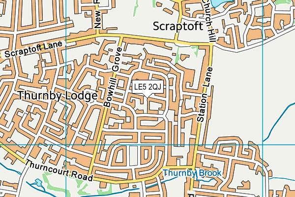 LE5 2QJ map - OS VectorMap District (Ordnance Survey)