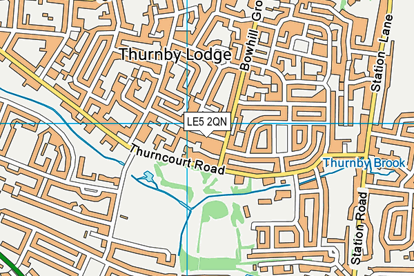 LE5 2QN map - OS VectorMap District (Ordnance Survey)