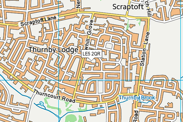 LE5 2QR map - OS VectorMap District (Ordnance Survey)