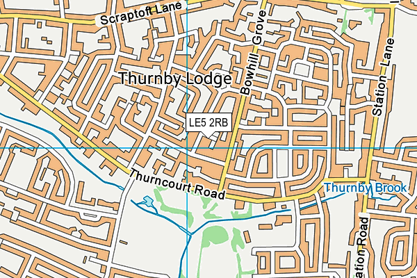 LE5 2RB map - OS VectorMap District (Ordnance Survey)