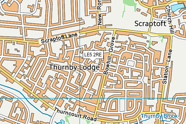 LE5 2RE map - OS VectorMap District (Ordnance Survey)