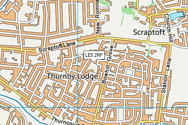 LE5 2RF map - OS VectorMap District (Ordnance Survey)