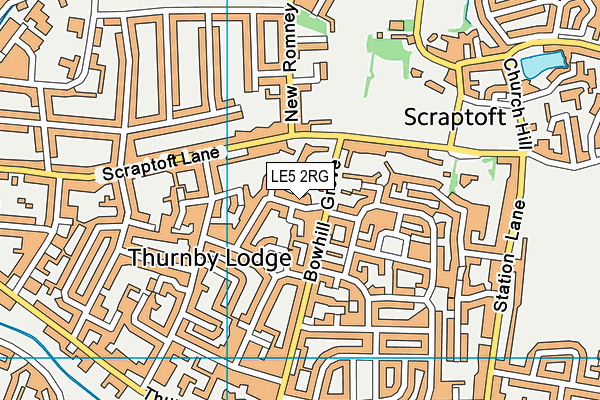 LE5 2RG map - OS VectorMap District (Ordnance Survey)