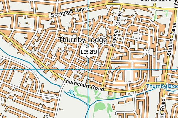 LE5 2RJ map - OS VectorMap District (Ordnance Survey)