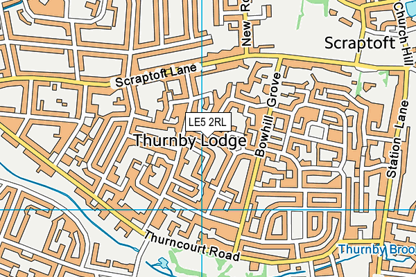 LE5 2RL map - OS VectorMap District (Ordnance Survey)