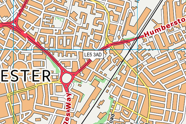 LE5 3AD map - OS VectorMap District (Ordnance Survey)