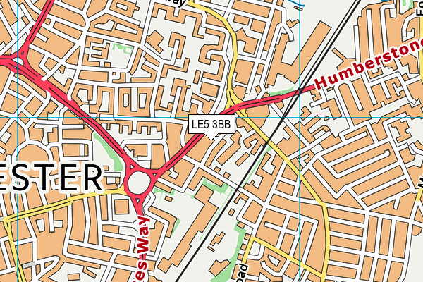 LE5 3BB map - OS VectorMap District (Ordnance Survey)