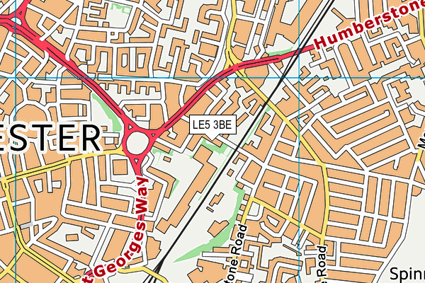 LE5 3BE map - OS VectorMap District (Ordnance Survey)