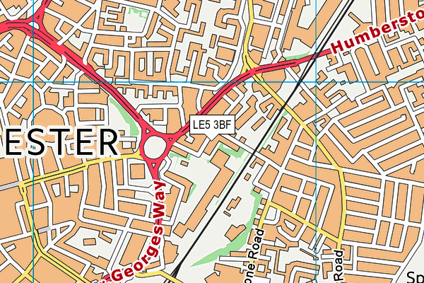 LE5 3BF map - OS VectorMap District (Ordnance Survey)