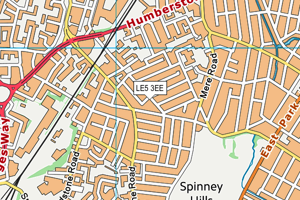 LE5 3EE map - OS VectorMap District (Ordnance Survey)