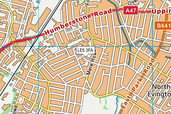 LE5 3FA map - OS VectorMap District (Ordnance Survey)