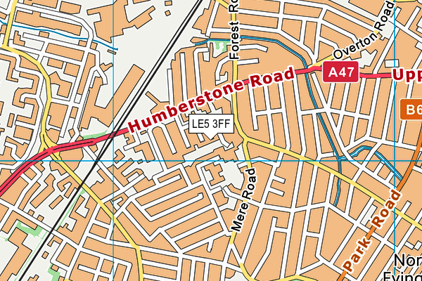 LE5 3FF map - OS VectorMap District (Ordnance Survey)