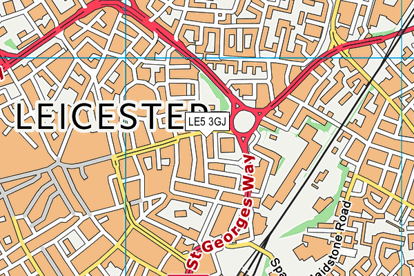 LE5 3GJ map - OS VectorMap District (Ordnance Survey)