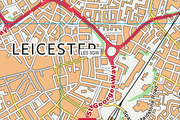 LE5 3GW map - OS VectorMap District (Ordnance Survey)