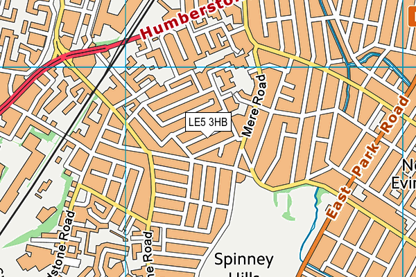 LE5 3HB map - OS VectorMap District (Ordnance Survey)