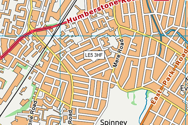 LE5 3HF map - OS VectorMap District (Ordnance Survey)