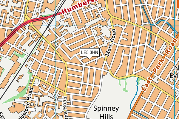 LE5 3HN map - OS VectorMap District (Ordnance Survey)