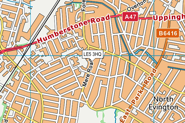 LE5 3HQ map - OS VectorMap District (Ordnance Survey)