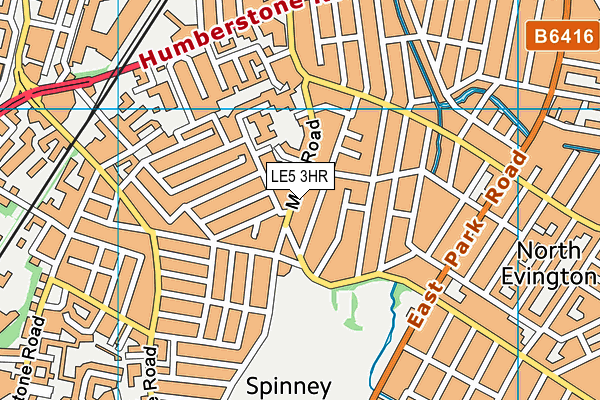 LE5 3HR map - OS VectorMap District (Ordnance Survey)