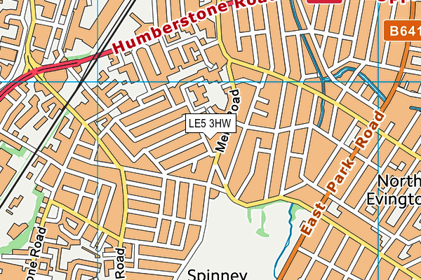 LE5 3HW map - OS VectorMap District (Ordnance Survey)