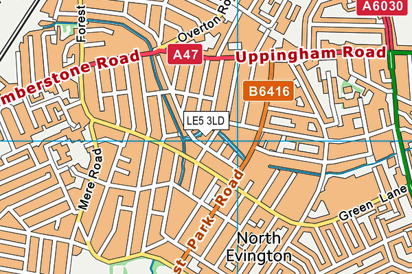 LE5 3LD map - OS VectorMap District (Ordnance Survey)