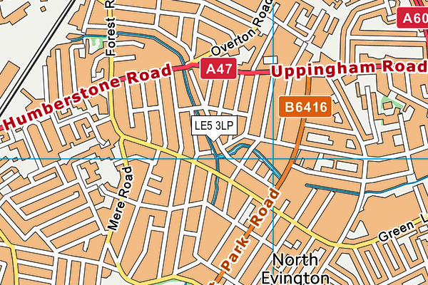 LE5 3LP map - OS VectorMap District (Ordnance Survey)