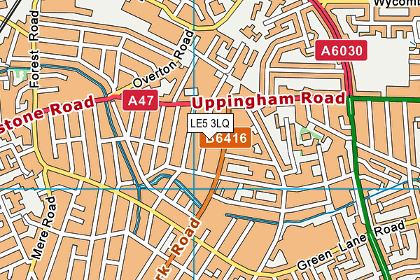 LE5 3LQ map - OS VectorMap District (Ordnance Survey)