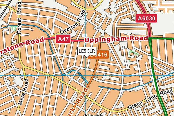 LE5 3LR map - OS VectorMap District (Ordnance Survey)