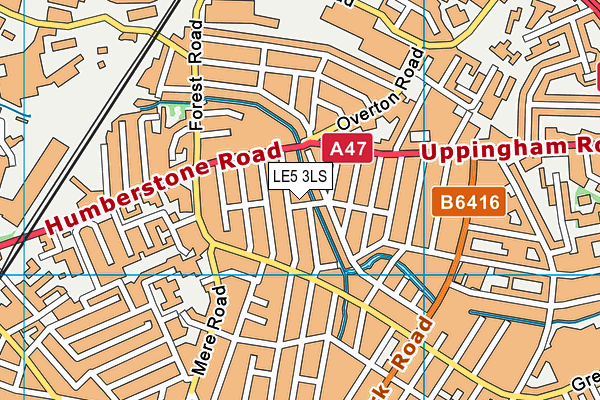 LE5 3LS map - OS VectorMap District (Ordnance Survey)