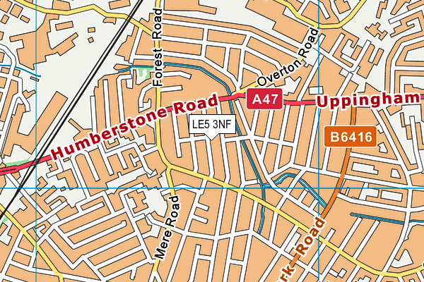 LE5 3NF map - OS VectorMap District (Ordnance Survey)