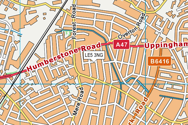 LE5 3NG map - OS VectorMap District (Ordnance Survey)