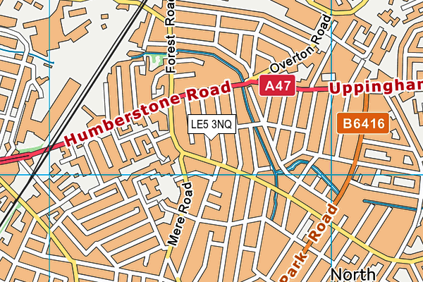 LE5 3NQ map - OS VectorMap District (Ordnance Survey)