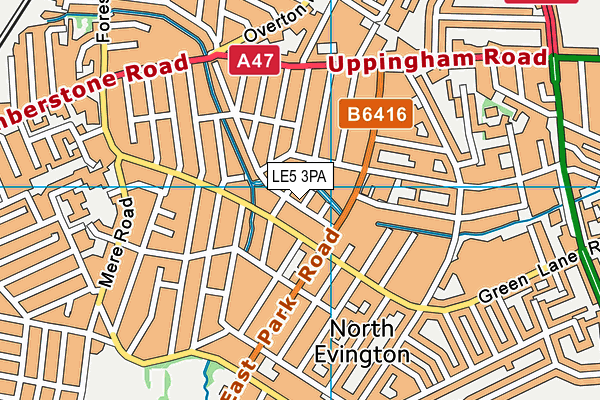 LE5 3PA map - OS VectorMap District (Ordnance Survey)