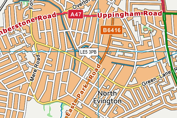 LE5 3PB map - OS VectorMap District (Ordnance Survey)