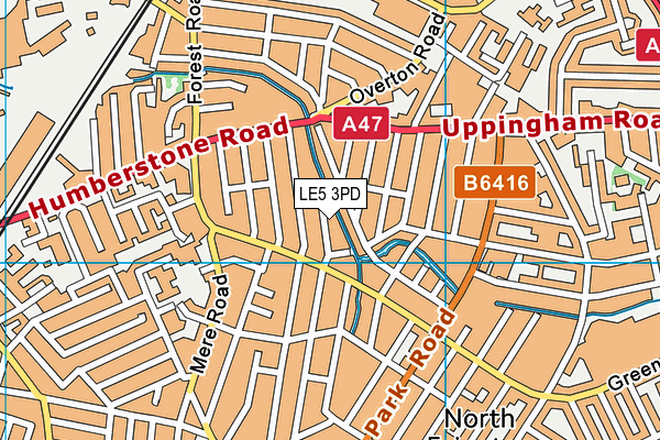 LE5 3PD map - OS VectorMap District (Ordnance Survey)