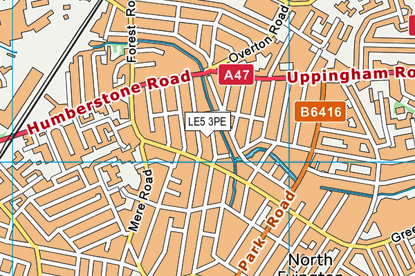 LE5 3PE map - OS VectorMap District (Ordnance Survey)