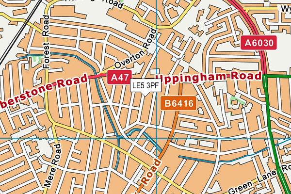 LE5 3PF map - OS VectorMap District (Ordnance Survey)