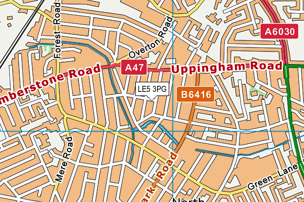 LE5 3PG map - OS VectorMap District (Ordnance Survey)