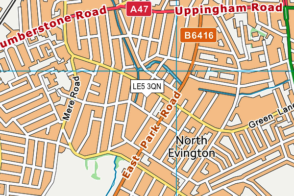 LE5 3QN map - OS VectorMap District (Ordnance Survey)