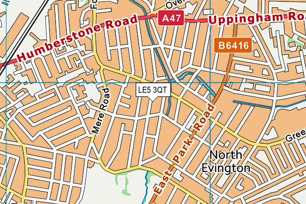 LE5 3QT map - OS VectorMap District (Ordnance Survey)