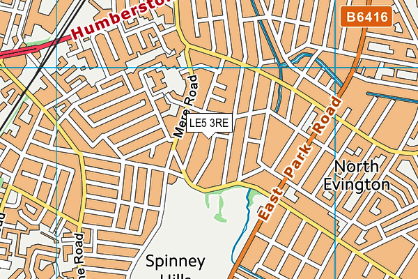 LE5 3RE map - OS VectorMap District (Ordnance Survey)