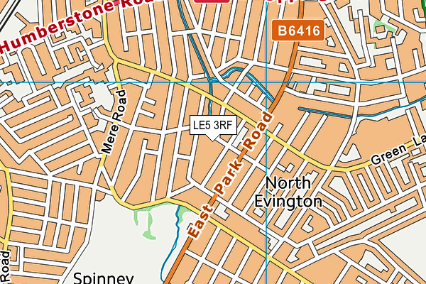 LE5 3RF map - OS VectorMap District (Ordnance Survey)